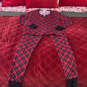 Victoria's Secret Red and Black Checkered Pajama Set